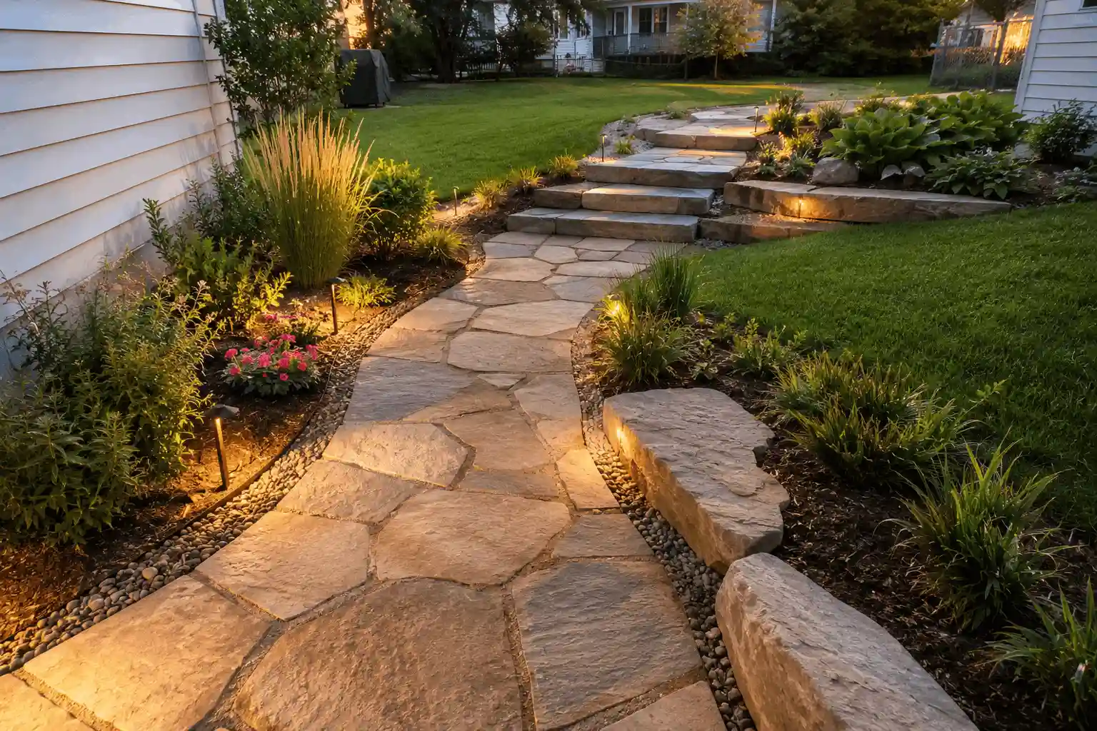 Bare entrance with dead grass